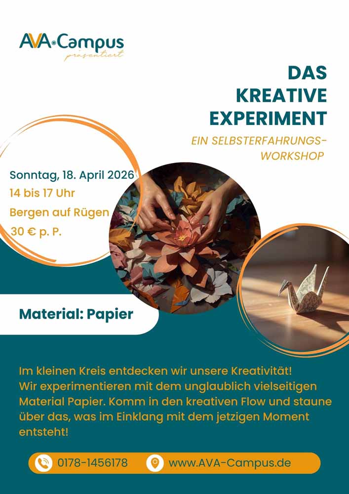 Das kreative Experiment - Papier am 18.04.2026